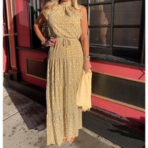 Bishop + Young AFTERGLOW TIERED MAXI SKIRT size S NWOT